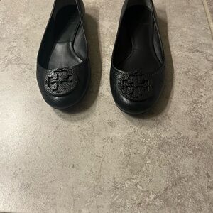 Tory Burch Black Leather Women's Flats